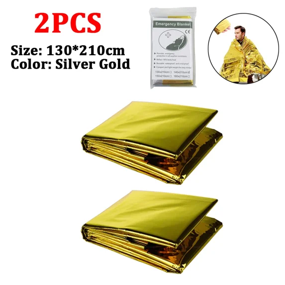 PUMIER 1-3PCS Outdoor Emergency Survival Blanket Waterproof First Aid Sliver Rescue Curtain Foil Thermal Military Blanket 130/140x210CM