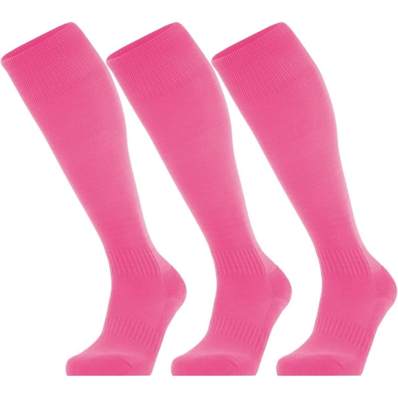 PUMIER 3 Pack Softball Soccer Socks Baseball Football Socks for Youth Men and Women
