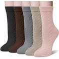 thumbnail image 1 of PUMIER 5 Pairs Wool Socks for Women Stocking Stuffers Gifts Winter Warm Hiking Crew Boot Socks, 1 of 6