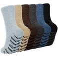 thumbnail image 1 of PUMIER 6 Pack Men Fuzzy Socks Warm Winter Soft Fluffy Cozy Slipper Fleece Socks for Men, 1 of 10
