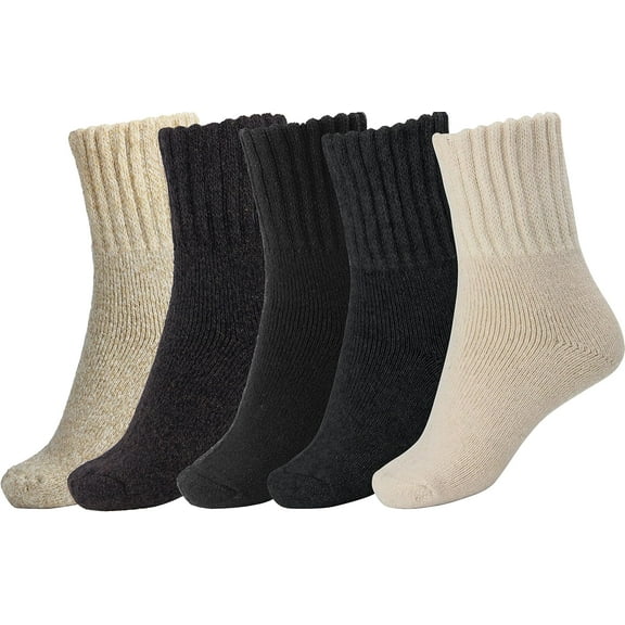 PUMIER Boot Socks for Women Winter Solid Thick Warm Socks Cozy Crew Socks Christmas Gift