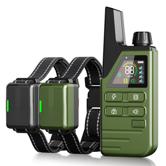 PUMIER Dog Training Collar with Remote - 4500FT Range, IPX8 Waterproof eCollar, 4 Modes (Beep/Vibration/Stim), Security Lock, Rechargeable for Small to Large Dogs 10-120lbs