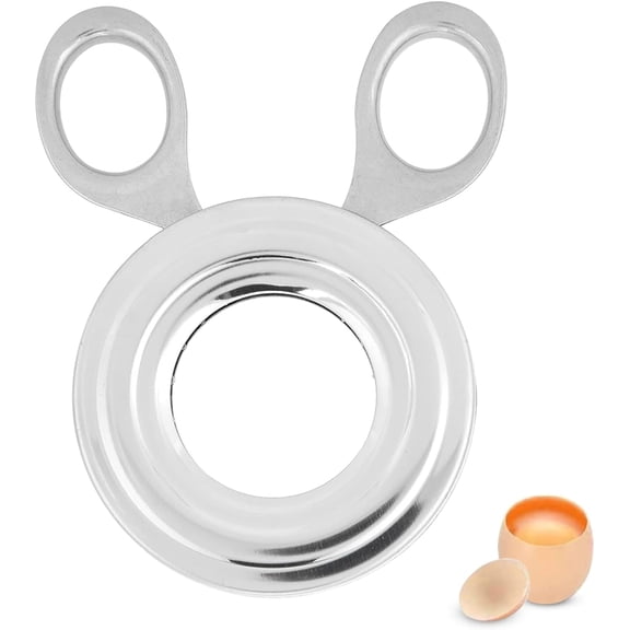 PUMIER Egg Cracker Topper Stainless Steel Egg Opener Eggshell Cutter Easy Egg Opener Soft Hard Boiled Eggs Cutter Cracker Separator Egg Shell Scissor Kitchen Remover Tool