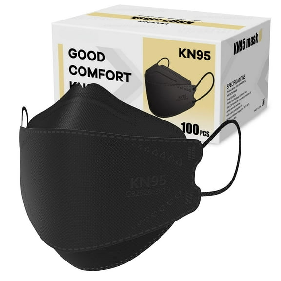 PUMIER KN95 Face Masks 50 Pack, Breathable Comfortable and Disposable KN95 Mask, Black