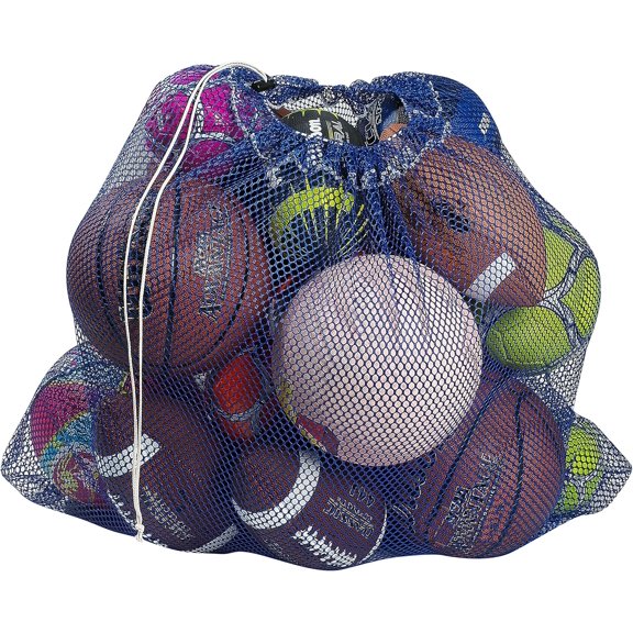 PUMIER Mesh Equipment Bag - Heavy-Duty Commercial Nylon, Adjustable Drawstring Closure, Holds 12 Balls, Multi-Color