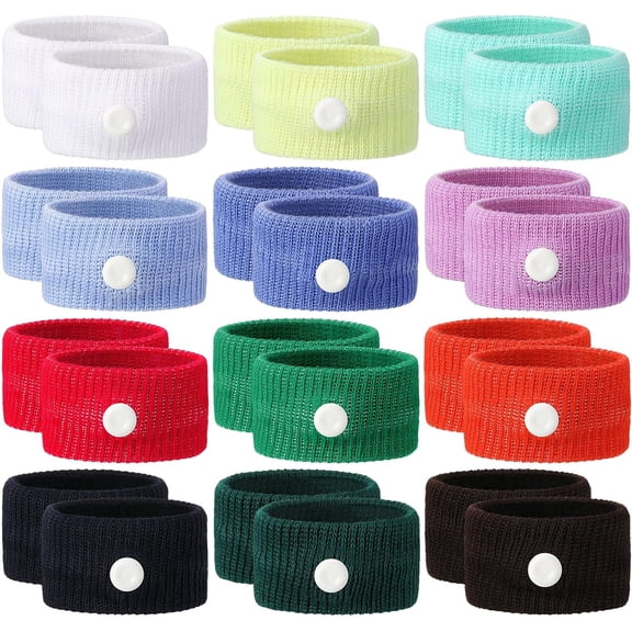PUMIER Motion Sickness Relief Wristbands for Nausea, Morning Sickness, Travel, Car, Boat & Flight - Acupressure Wrist Band with Massage Beads, Multicolor, One Size Fits All12 mixed packages