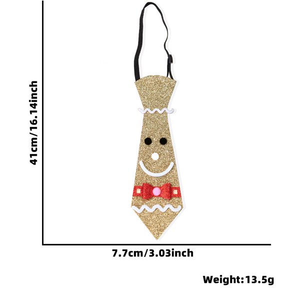 PUMIER New Christmas Tie for Kids, Cartoon Santa Claus Reindeer Christmas Tree Snowman Pattern, Festive Party Costume Accessories Children Gifts