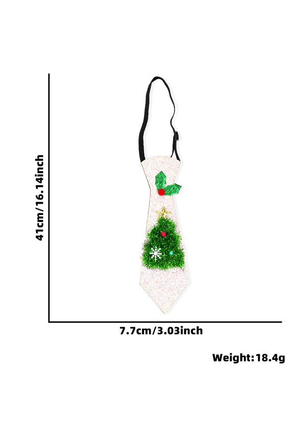 New Christmas Tie for Kids, Cartoon Santa Claus Reindeer Christmas Tree Snowman Pattern, Festive Party Costume Accessories Children Gifts