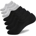 thumbnail image 1 of PUMIER No Show Socks Mens 7/8 Pair Cotton Thin Non Slip Low Cut Men Invisible Sock 6-8/9-11/12-14, 1 of 6