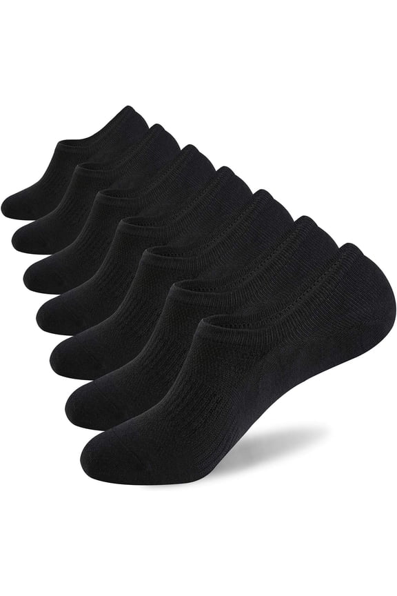 No Show Socks Mens 7/8 Pair Cotton Thin Non Slip Low Cut Men Invisible Sock 6-8/9-11/12-14