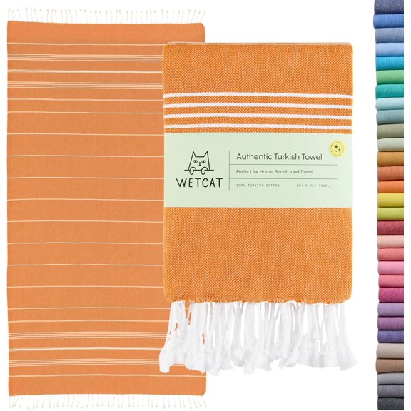 PUMIER Oversized Turkish Beach Towel x71 100% Turkish Cotton, Sand Free, Ultra Soft & Quick Dry, Lightweight Travel Towel, Made in Turkey