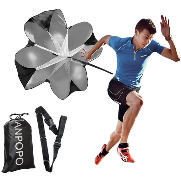 PUMIER Speed Resistance Running Parachute with Adjustable Strap, Multi-Color Speed Chute for Acceleration Training  Kids, Youth & Adults | Includes Free Carry Bag