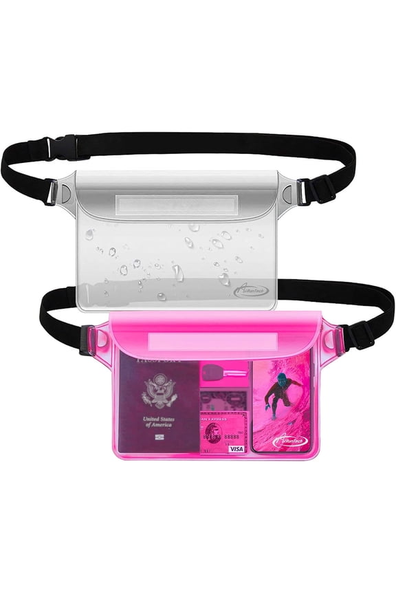 Waterproof Fanny Pack with Touch Screen Phone Pouch - Floating Dry Bag for Beach, Swimming, Cruise Essentials | Fits Phone , Passport, Wallet, Keys
