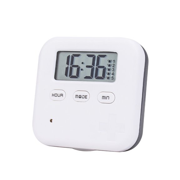 PUMIER Weekly Pill Organizer with 7 Alarms - Portable Pill Box for Medication Reminders, Travel, Seniors & Daily Use