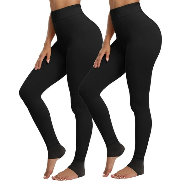 PUMIER Women's Fleece Lined Tights - Fake Sheer Warm Pantyhose Thick Winter Leggings