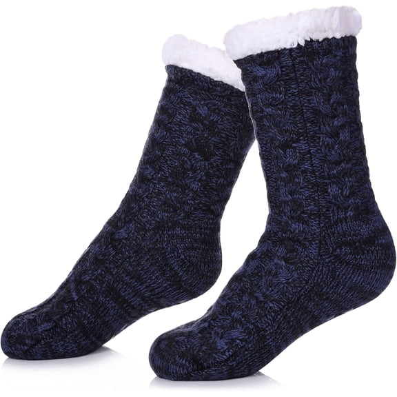 PUMIER Women's Winter Super Soft Warm Cozy Fleece Lined Fuzzy Slipper Socks with Grippers