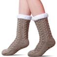 thumbnail image 1 of PUMIER Women's Winter Super Soft Warm Cozy Fleece Lined Fuzzy Slipper Socks with Grippers, 1 of 6