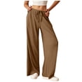 thumbnail image 1 of PUMISAS Athletic Joggers Pants For Womens Drawstring Loose Knitted Pants Sports Trousers, 1 of 6