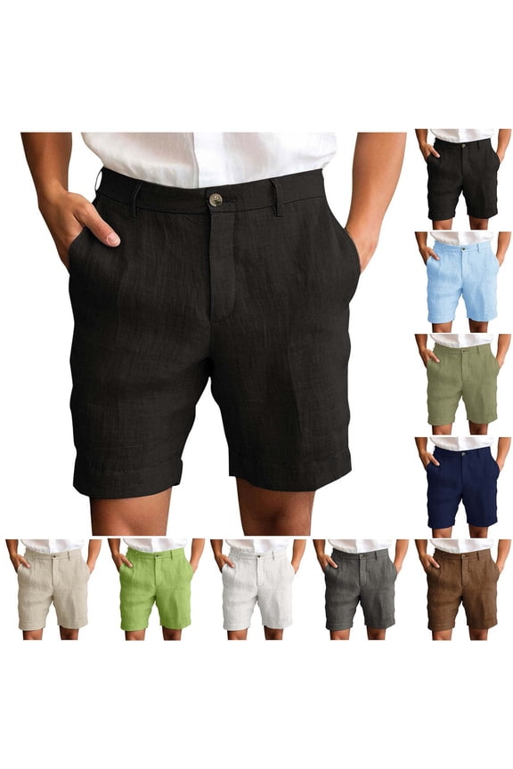 Button Down Sweatpants For Men Elastic Button Mid Waist Pants Casual Loose Comfortable Solid Color Shorts With Side Pockets
