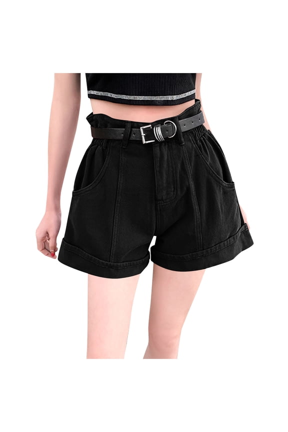 Button Down Sweatpants For Women Elastic Comfortable Button High Waist Pants Casual Loose Solid Color Summer Shorts With Side Pockets