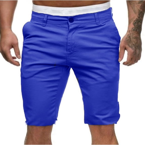 PUMISAS Cargo Shorts For Men Elastic And Adjustable Waistband Pants Summer Solid Color Button Up Pants Casual Loose Half Length Athleisure Shorts With Pockets