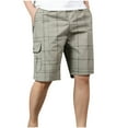 thumbnail image 1 of PUMISAS Casual Shorts For Men Comfortable Loose Mid Rise Shorts Elastic And Adjustable Waistband Shorts Solid Color Summer Plaid Pants With Pockets, 1 of 9
