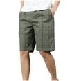thumbnail image 1 of PUMISAS Casual Shorts For Men Comfortable Loose Mid Rise Shorts Elastic And Adjustable Waistband Shorts Solid Color Summer Plaid Pants With Pockets, 1 of 9