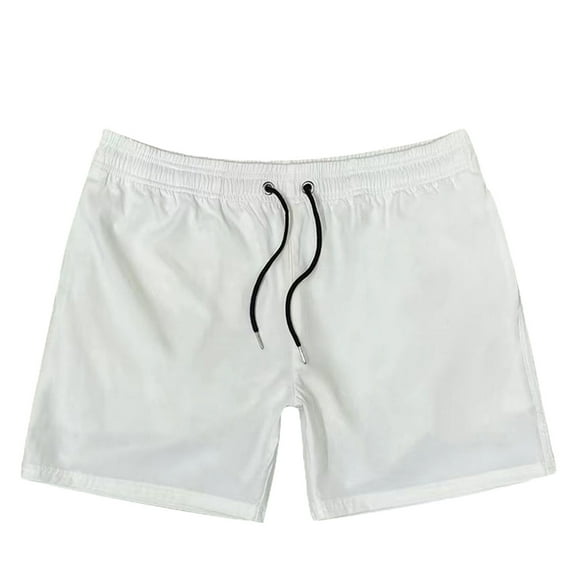 PUMISAS Casual Shorts For Men Elastic And Adjustable Waistband Drawstring Shorts Solid Color Beach Pants Comfortable Summer Casual Loose Pants