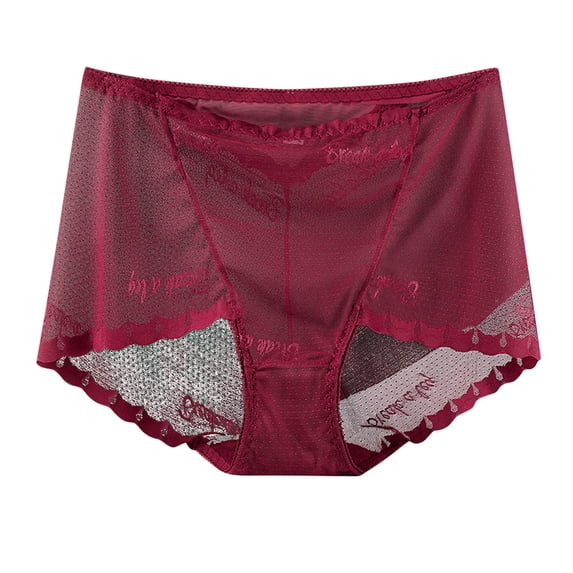 PUMISAS High Waist Underpants For Women Soft Comfortable Underpants Solid Color Lace Breathable Briefs Panty Stretch Panties