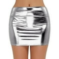 thumbnail image 1 of PUMISAS High Waisted Mini Skirts For Women Solid Color Wrap Hip Skirts Casual Dance Club Party Skirts, 1 of 5