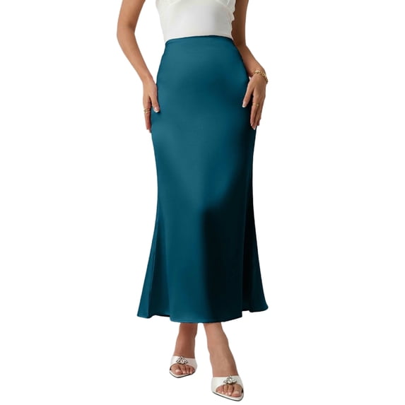 PUMISAS High Waisted Skirts For Women Summer Wrap Hip Skirts Pencil Skirts Solid Color Long Skirts