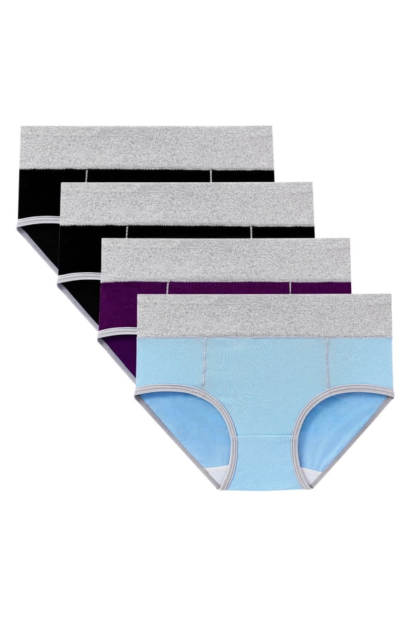Incontinence High Waist Briefs For Women Solid Color Physiological Underpants Proof Menstrual Pants Oversized Multipack Underpants
