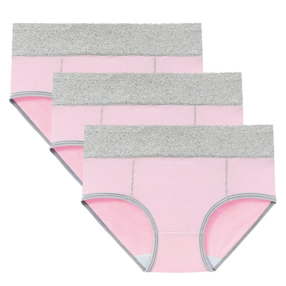 PUMISAS Incontinence High Waist Briefs For Women Solid Color Underpants Oversized Multipack Underpants Panty Stretch Panties Proof Menstrual Pants