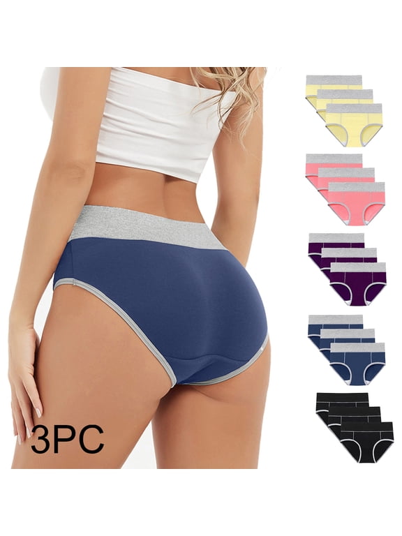 Incontinence High Waist Briefs For Women Solid Color Underpants Oversized Multipack Underpants Panty Stretch Panties Proof Menstrual Pants