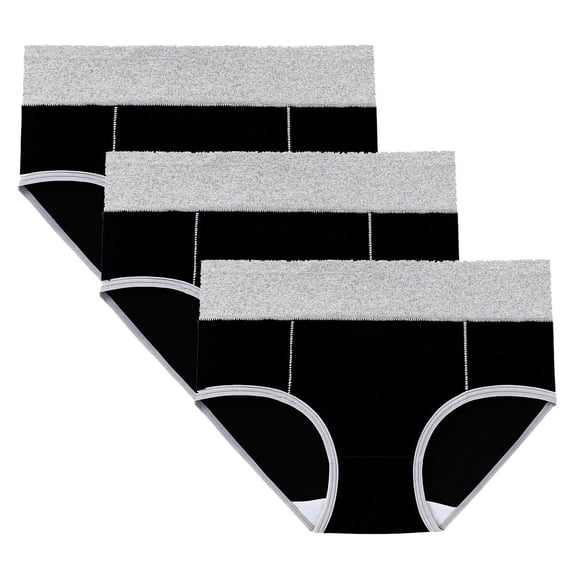 PUMISAS Incontinence High Waist Briefs For Women Solid Color Underpants Oversized Multipack Underpants Panty Stretch Panties Proof Menstrual Pants