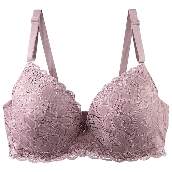 PUMISAS Large Size Bras For Women Push-Up Underwire Padded Supportive Bra Lace Everyday Comfortable Bras With Adjustable Straps