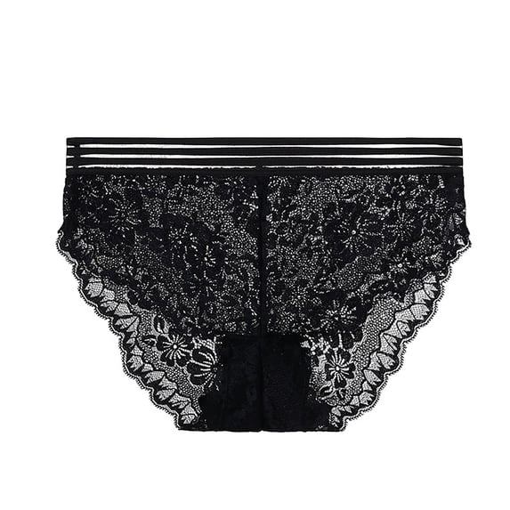 PUMISAS Low Waist Underpants For Women Oversized Panty Stretch Panties Comfortable Lace Briefs Solid Color Breathable Underpants