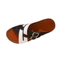 thumbnail image 1 of PUMISAS Open Toe Slippers For Women Splice Color Breathable Comfortable Outside Slippers Summer Casual Hollow Broadband Shoes, 1 of 9