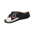 thumbnail image 1 of PUMISAS Open Toe Slippers For Women Splice Color Breathable Comfortable Outside Slippers Summer Casual Hollow Broadband Shoes, 1 of 9