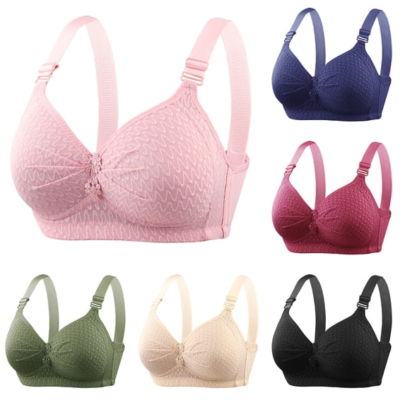 PUMISAS Oversized Middle-Aged And Elderly Bras For Women Push-Up Solid Color Top Everyday Comfortable Outdoor Wirefree Bras With Adjustable Straps
