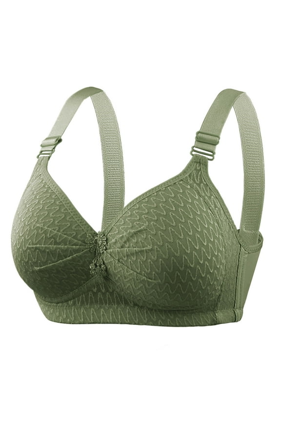Oversized Middle-Aged And Elderly Bras For Women Push-Up Solid Color Top Everyday Comfortable Outdoor Wirefree Bras With Adjustable Straps