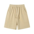 thumbnail image 1 of PUMISAS Oversized Sports Shorts For Men Exercise Running Sweatpants Solid Color Loose Athleisure Shorts Drawstring Elastic And Adjustable Waistband Pants With Pockets, 1 of 9