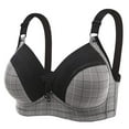 thumbnail image 1 of PUMISAS Oversized Wirefree Bras For Women No Underwire Bra Push-Up Top Everyday Comfortable Outdoor Plaid Bras With Adjustable Straps, 1 of 3