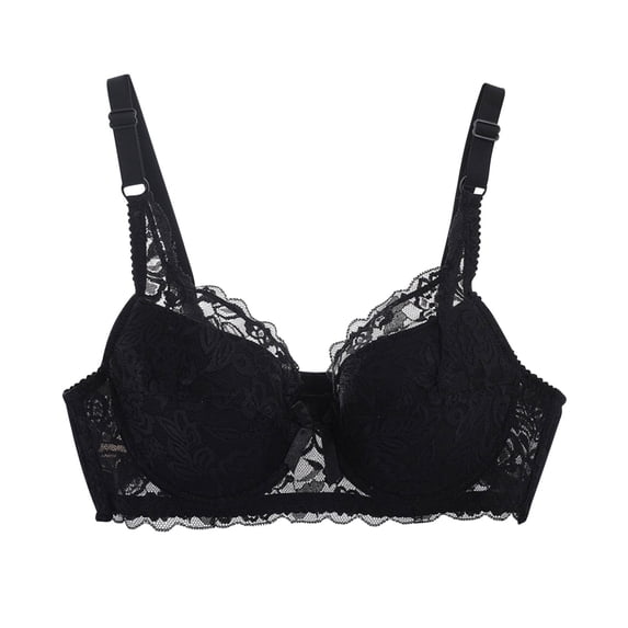 PUMISAS Oversized Wireless Bras For Women Push-Up Unpadded Supportive Bra Everyday Comfortable Lace Bras With Adjustable Straps
