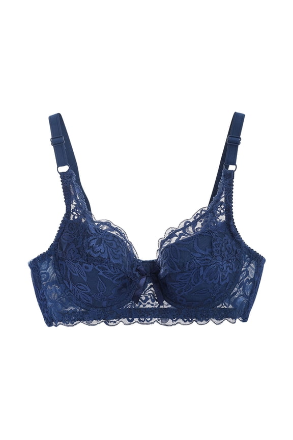 Oversized Wireless Bras For Women Push-Up Unpadded Supportive Bra Everyday Comfortable Lace Bras With Adjustable Straps