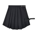 thumbnail image 1 of PUMISAS Pleated Skirts For Women Casual Loose Solid Color High Waisted Skirts A Line Hip Irregular Mini Skirt, 1 of 7