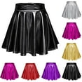 thumbnail image 1 of PUMISAS Pleated Skirts For Women High Waisted Skirts Solid Color A Line Mini Stage Skirt, 1 of 8