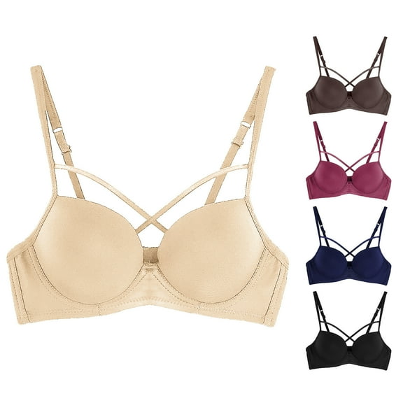 PUMISAS Seamless Bras For Women No Underwire Push-Up Solid Color Top Outdoor Everyday Comfortable Breathable Wirefree Bras With Adjustable Straps