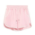 thumbnail image 1 of PUMISAS Sports Shorts For Women Elastic Drawstring Mid Waist Comfortable Sweatpants Solid Color Casual Loose Workout Shorts With Side Pockets, 1 of 3