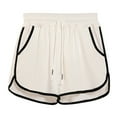 thumbnail image 1 of PUMISAS Sports Shorts For Women Elastic Drawstring Mid Waist Comfortable Sweatpants Solid Color Casual Loose Workout Shorts With Side Pockets, 1 of 3